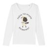 T-shirt Femme Bio à Manches Longues humour complotiste mouton faites vos propres recherches youtube