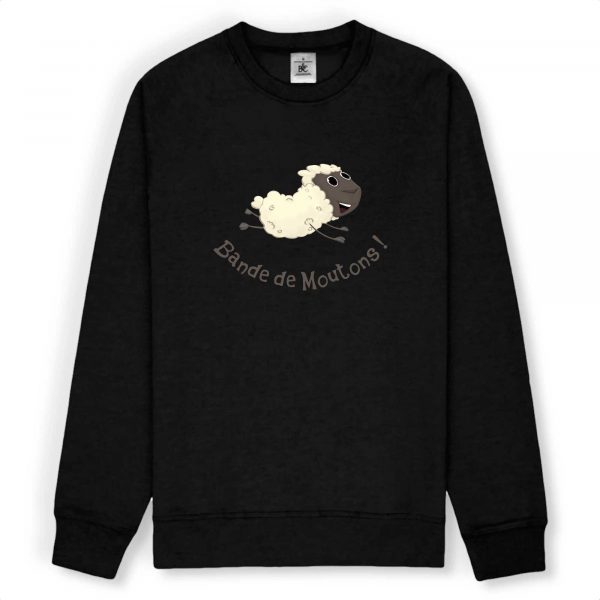 Sweat-shirt Unisexe humour complot bande de moutons