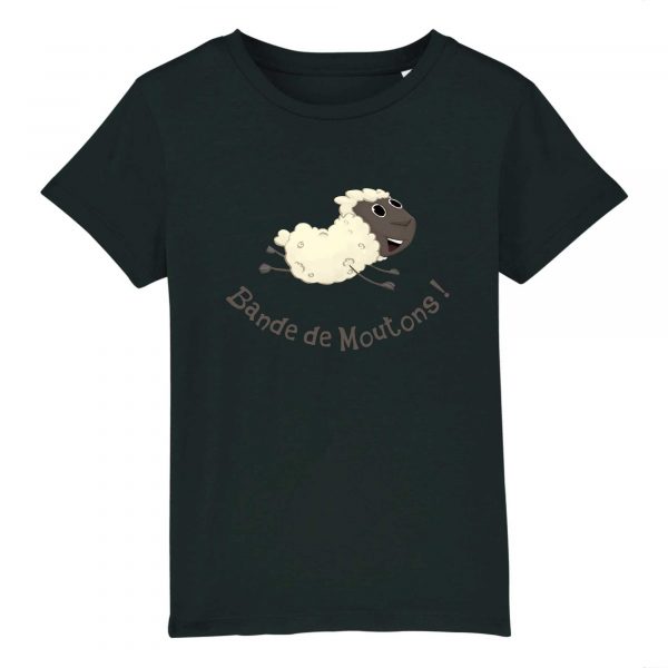 T-shirt Enfant Bio humour complot bande de moutons