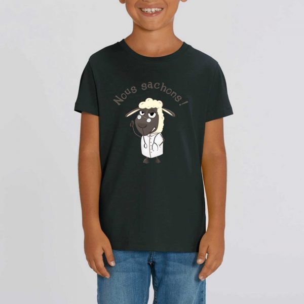 T-shirt Enfant Bio humour conspiration mouton nous sachons