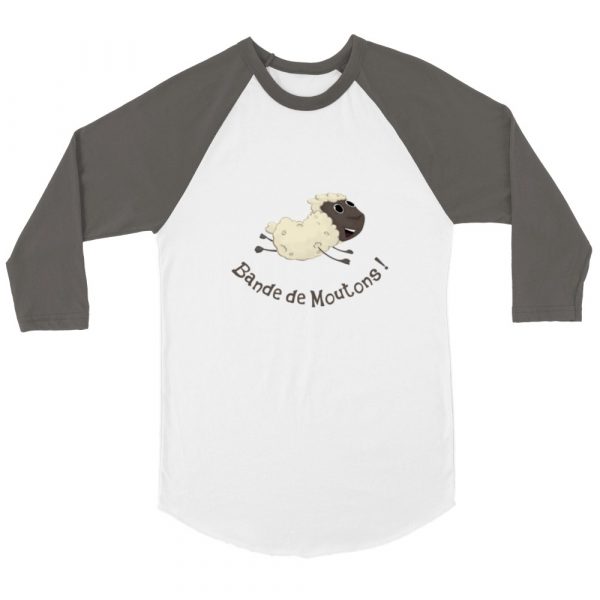 T-shirt unisexe manche 3/4 humour complotiste bande de moutons