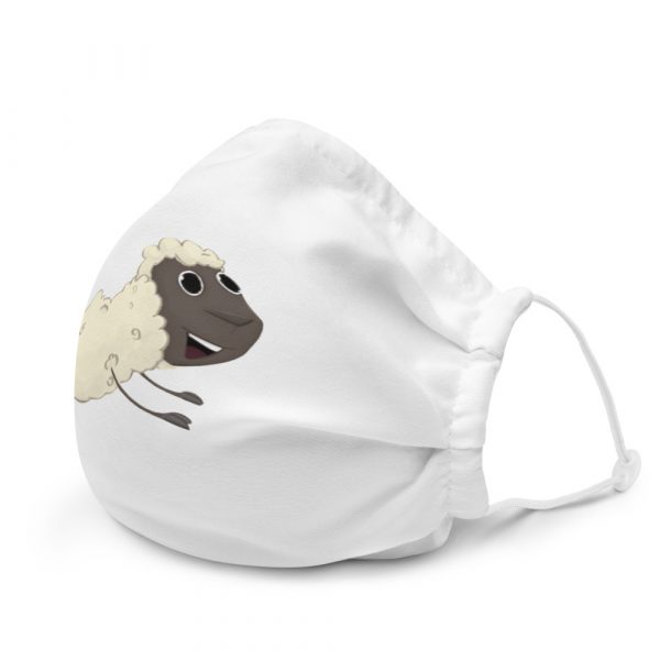 Masque lavable premium humour complotiste bande de moutons
