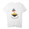 T-shirt Homme Col V Bio humour complot pyramide soucoupe alien