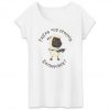 T-shirt Femme Bio blanc Mouton Chercheur humour mouton faites vos propres recherches