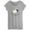 T-shirt Femme Bio gris Mouton humour bande de moutons