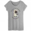 T-shirt Femme Bio gris Mouton Chercheur humour mouton faites vos propres recherches
