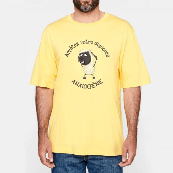 T-shirt Unigenre Bio Oversize humour mouton complotiste discours anxiogène