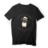 T-shirt Homme Col V Bio humour conspiration ouvrez vos zoeils bande de moutons