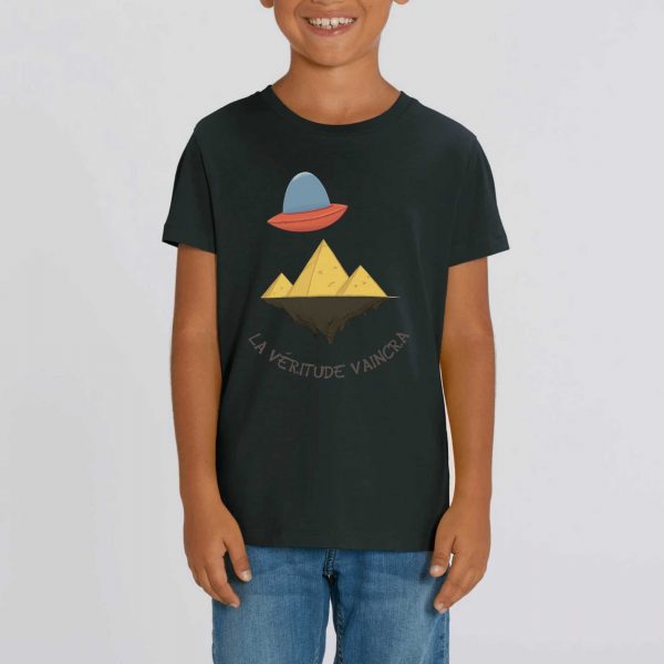 T-shirt Enfant Bio humour complot pyramide soucoupe alien
