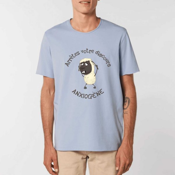 T-shirt Unigenre Bio humour mouton complotiste discours anxiogène