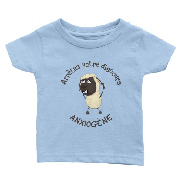 T-shirt bébé humour mouton complotiste discours anxiogène