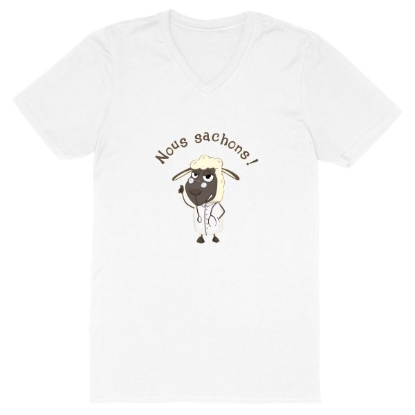 T-shirt Homme Col V Bio Mouton Savant