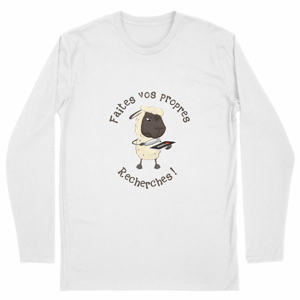 T-shirt Homme Bio à Manches Longues Mouton Chercheur