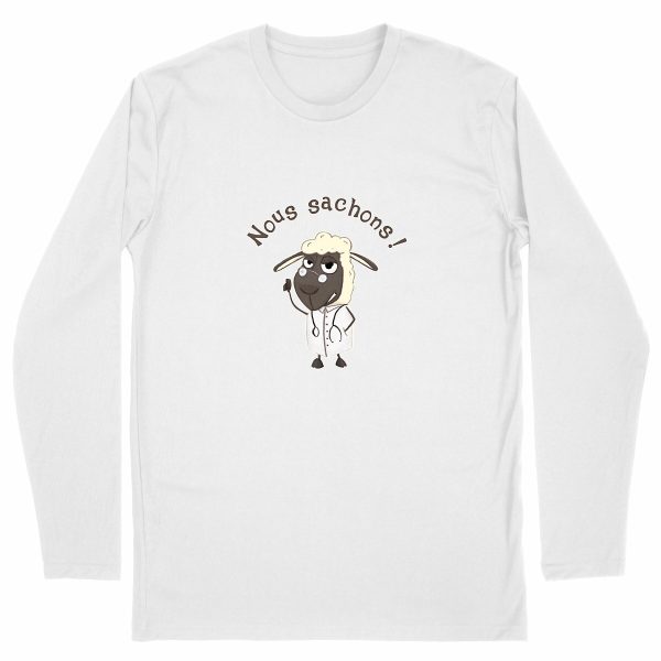 T-shirt Homme Bio à Manches Longues Mouton Savant