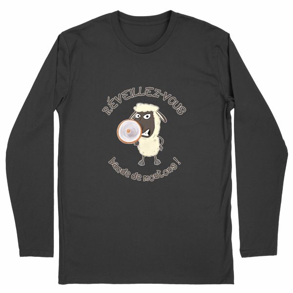 T-shirt Homme Bio à Manches Longues Mouton Réveil