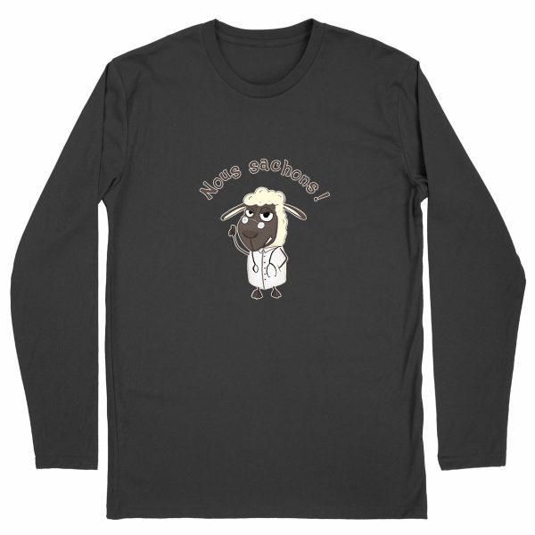 T-shirt Homme Bio à Manches Longues Mouton Savant