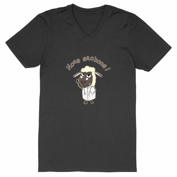 T-shirt Homme Col V Bio Mouton Savant